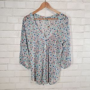 LC Lauren Conrad floral blouse